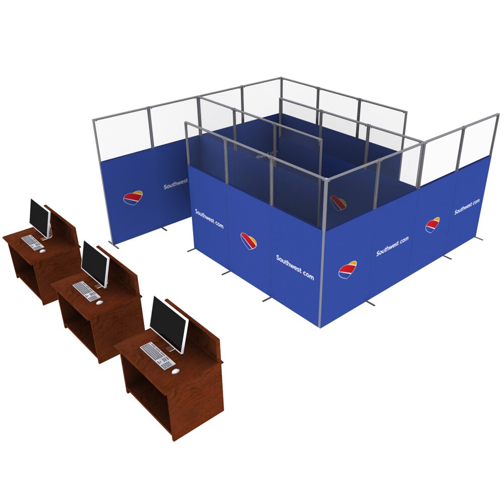 QSEG Queue S Shape — 4 Row / Printed with 28in Clear Window